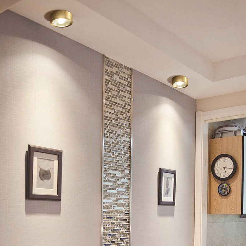 Ultra Thin Copper Flush Mount Light