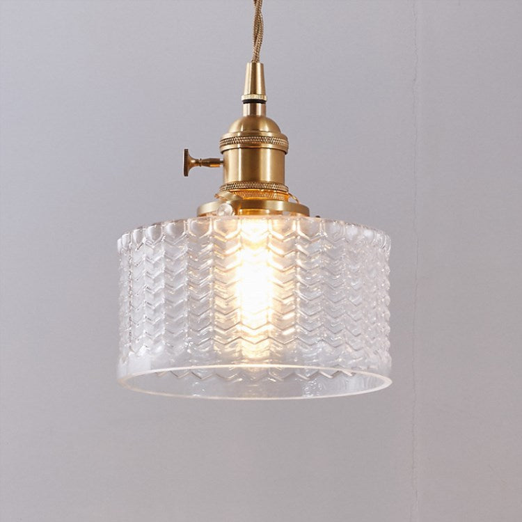 Brass and Glass Jar Pendant