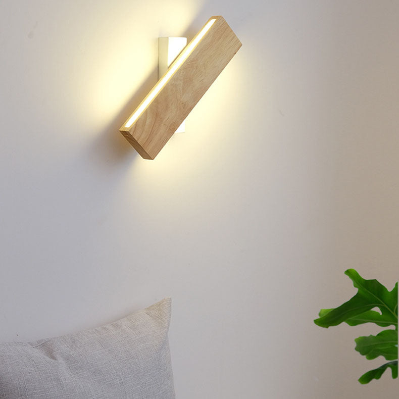 Wood Bar Rotatable Wall Sconce