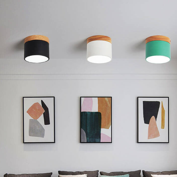 Tove Mini Wood Ring Flush Mount Light