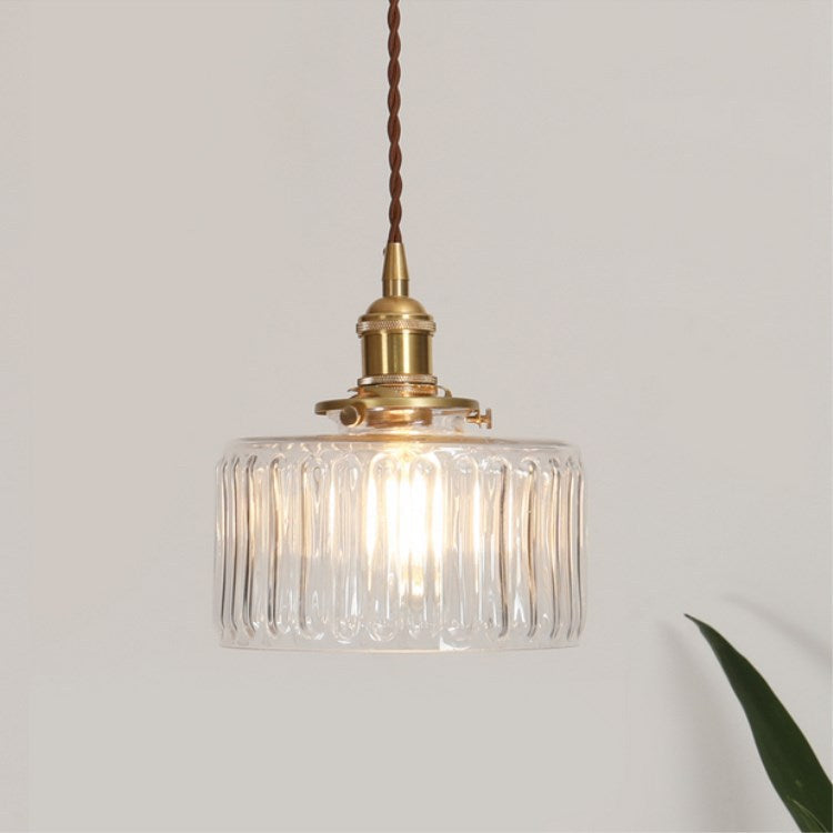 Brass and Glass Jar Pendant