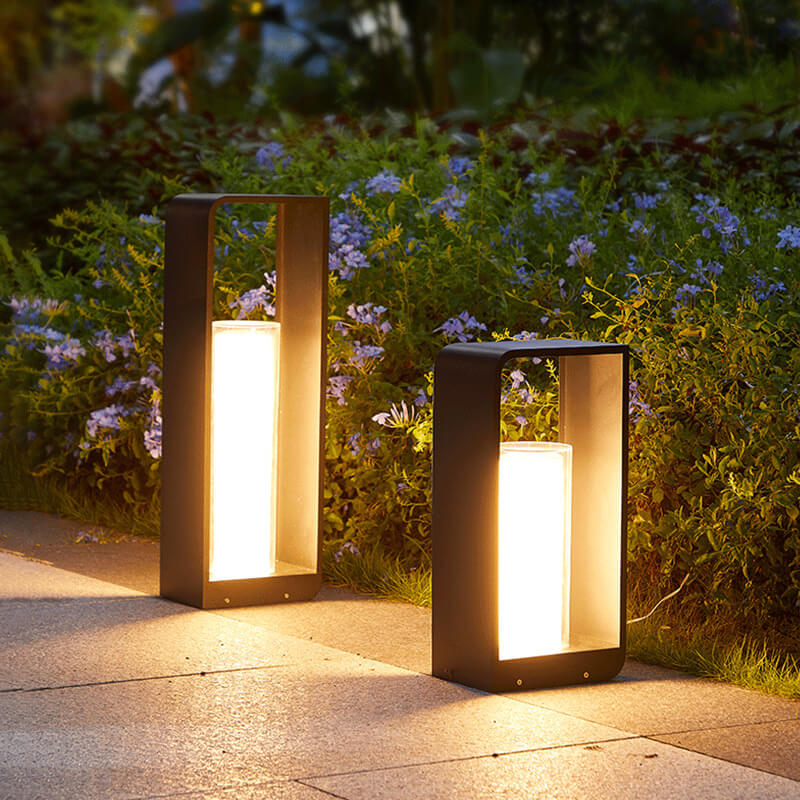 Solar Path Lights Stainless Steel Square | Waterproof Garden Light, Tri Color Remote