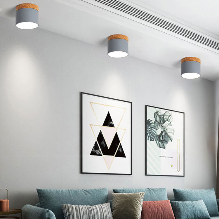 Tove Mini Wood Ring Flush Mount Light