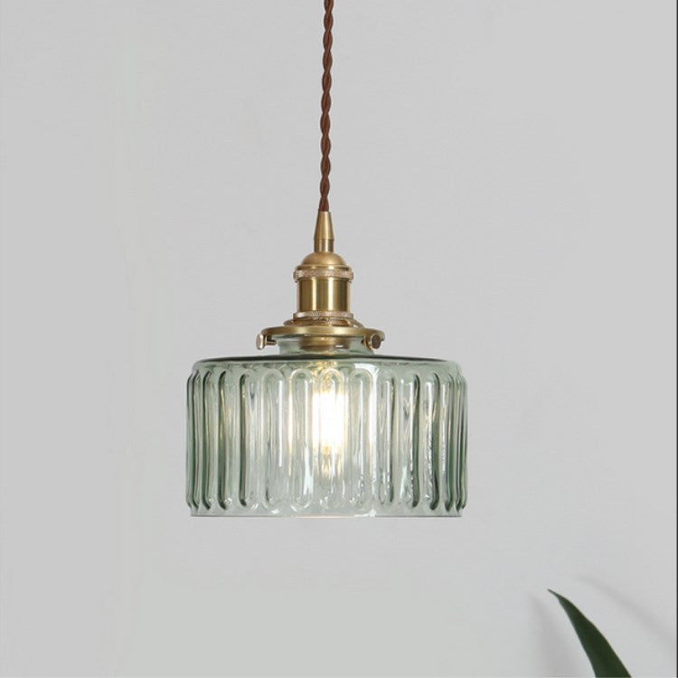 Brass and Glass Jar Pendant