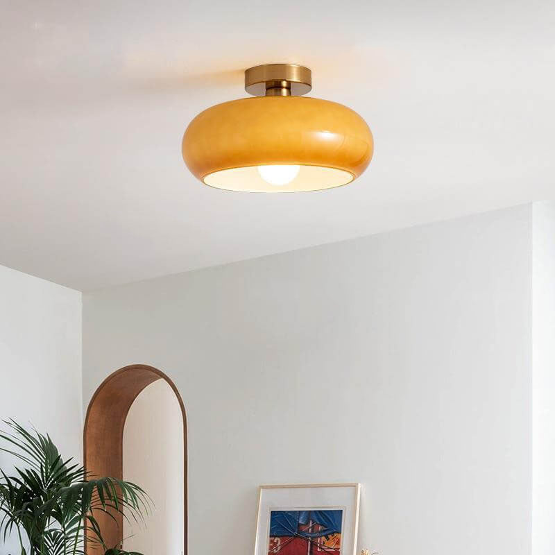 Rue Retro Glass Dome Ceiling Light