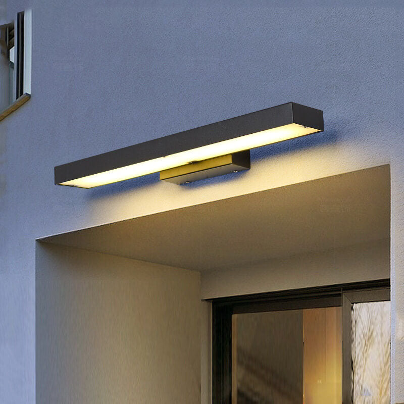 Rectangular Outdoor Sensor Wall Light