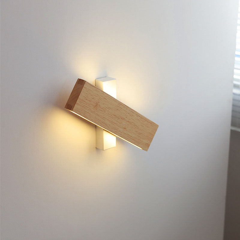 Wood Bar Rotatable Wall Sconce