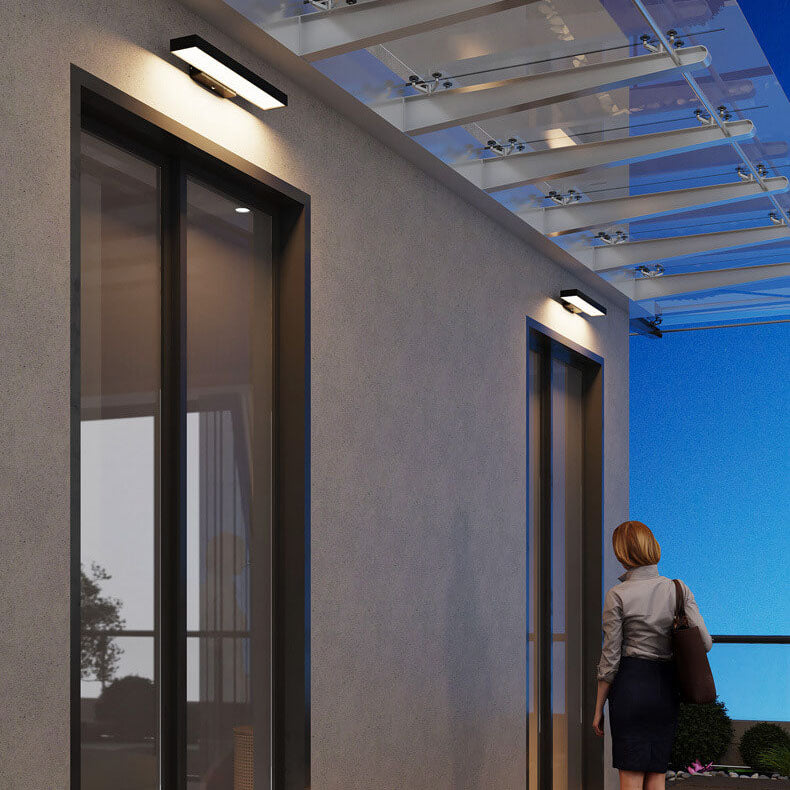 Rectangular Outdoor Sensor Wall Light