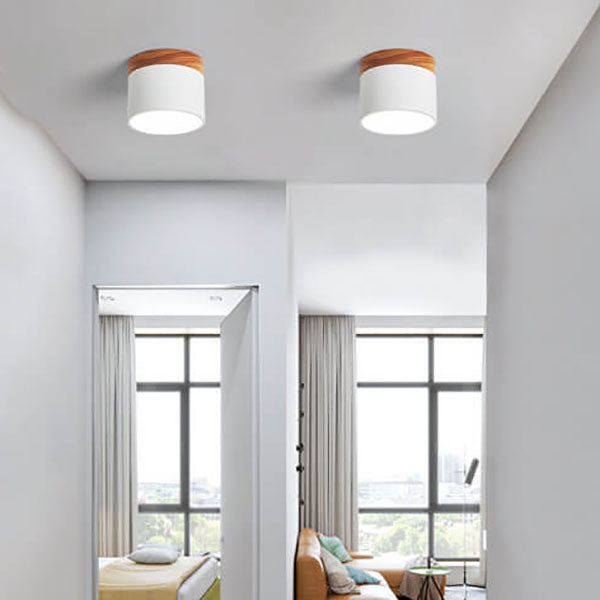 Tove Mini Wood Ring Flush Mount Light