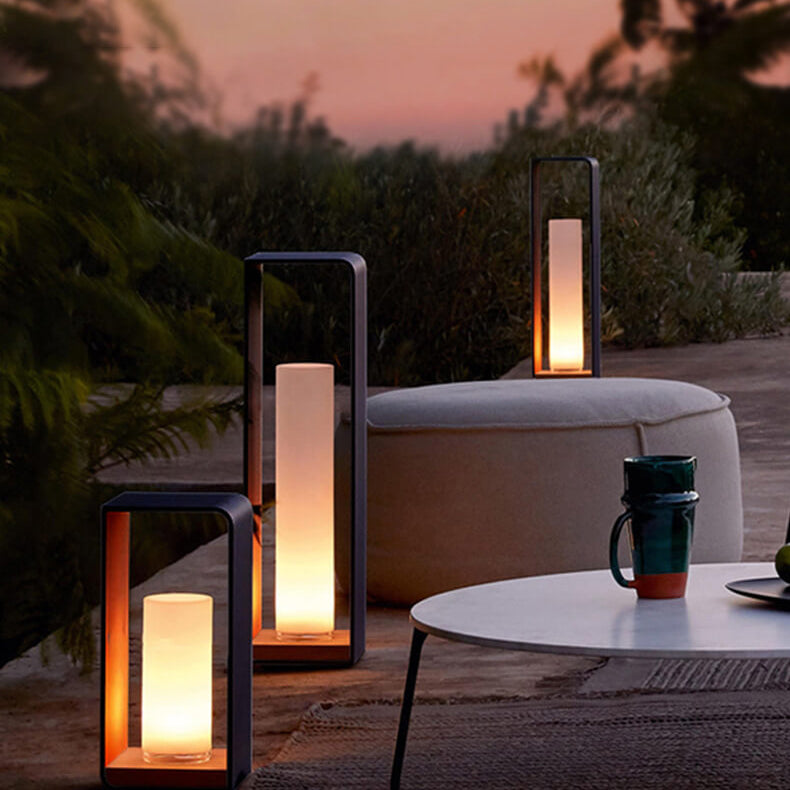 Solar Path Lights Stainless Steel Square | Waterproof Garden Light, Tri Color Remote