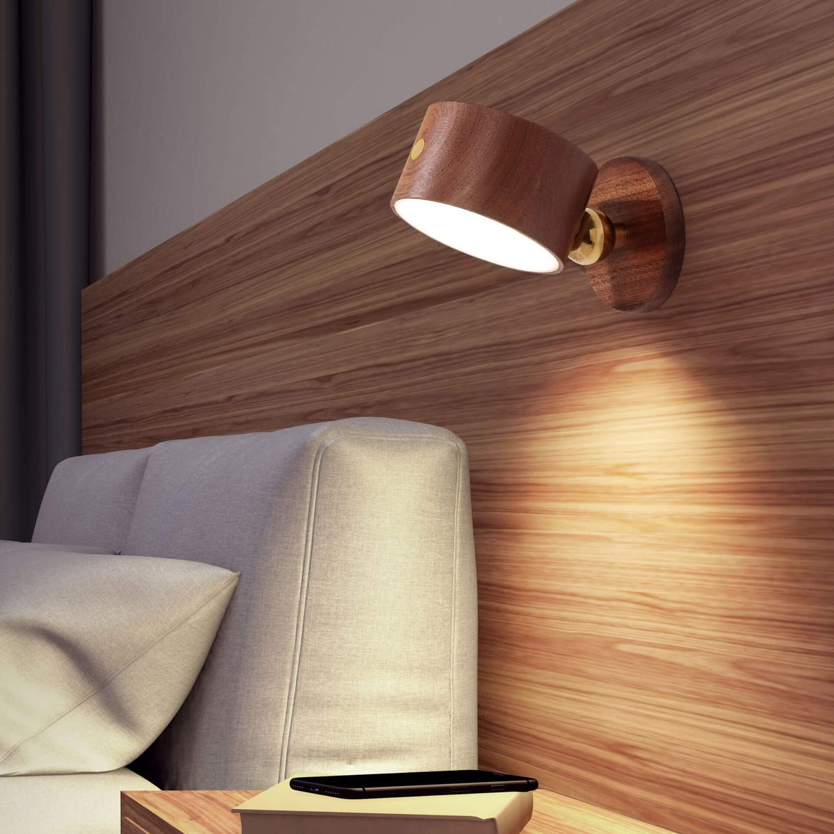 USB Rechargeable Wood Night Light