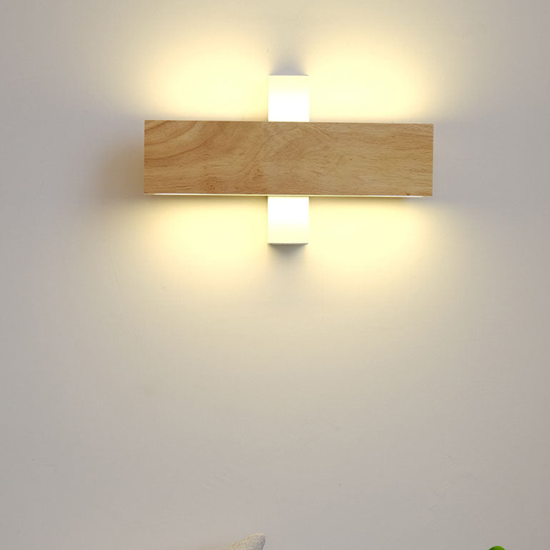 Wood Bar Rotatable Wall Sconce