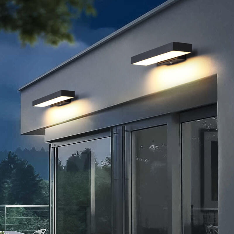 Rectangular Outdoor Sensor Wall Light