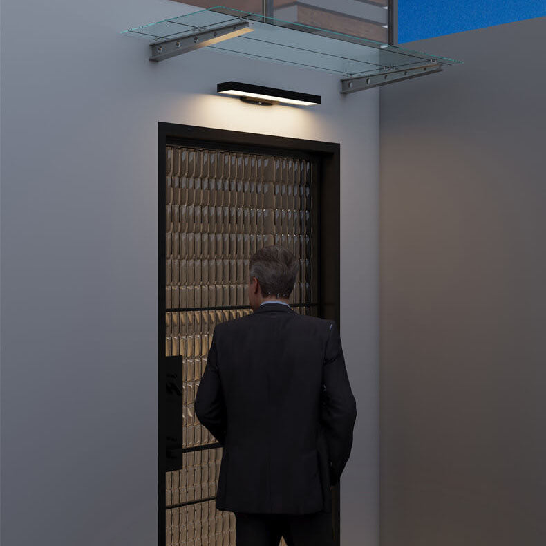 Rectangular Outdoor Sensor Wall Light