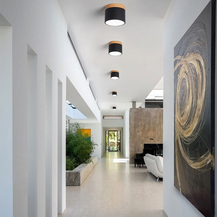 Tove Mini Wood Ring Flush Mount Light