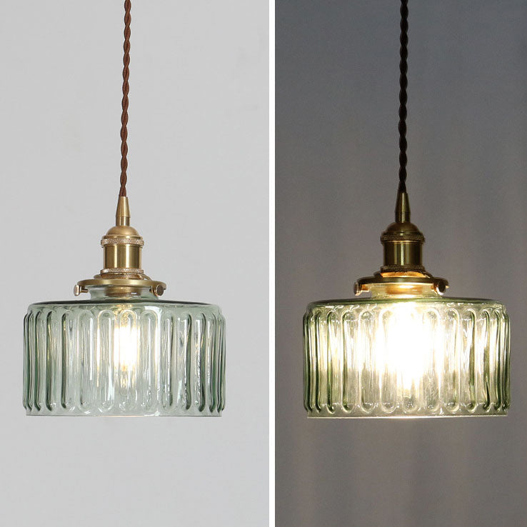 Brass and Glass Jar Pendant