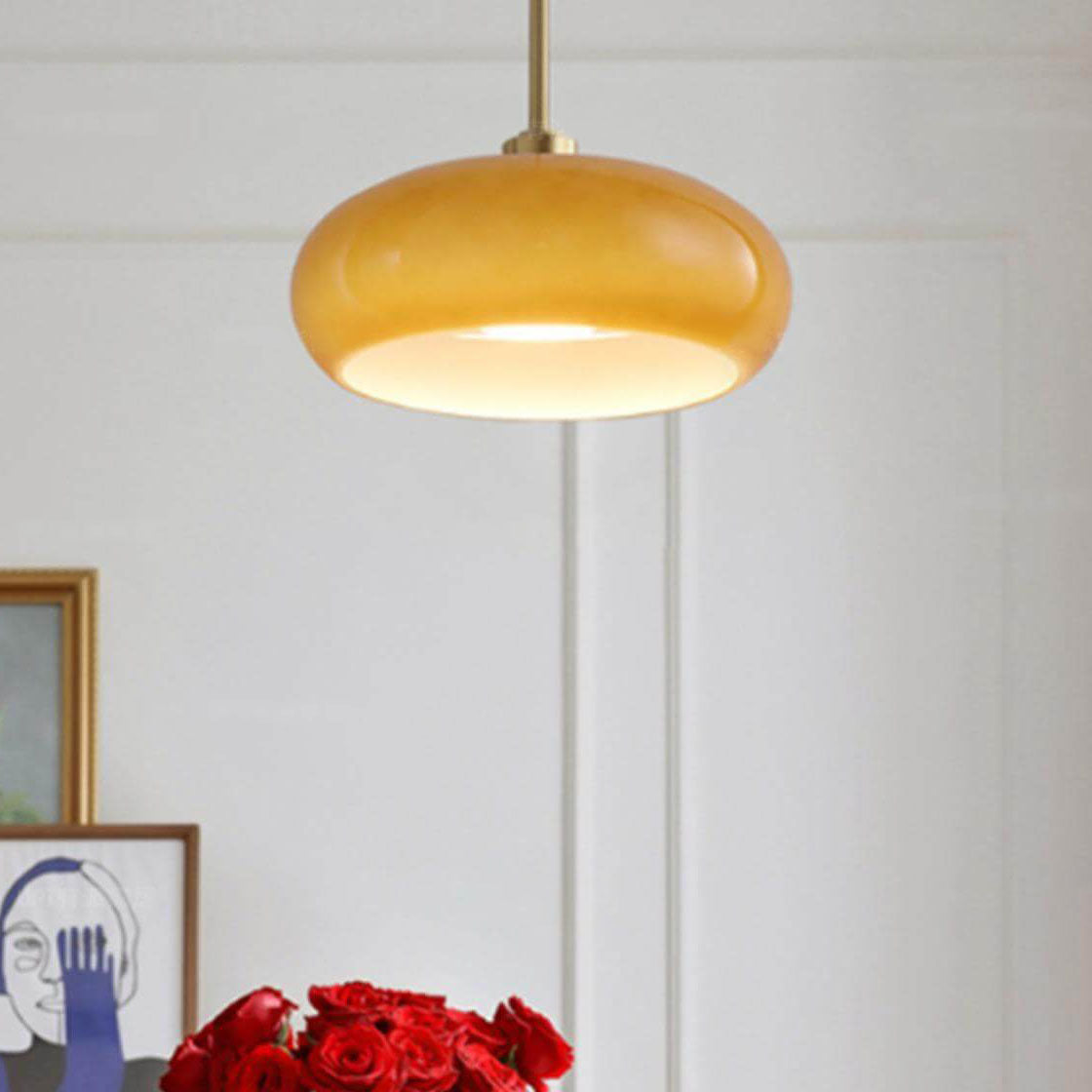 Rue Retro Glass Dome Ceiling Light
