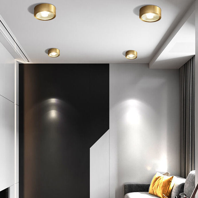 Ultra Thin Copper Flush Mount Light