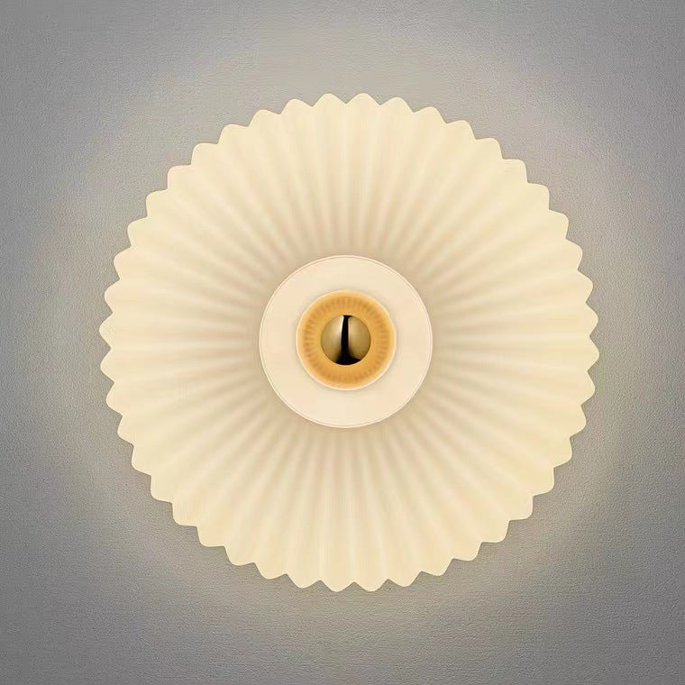 Striped Glass Disc Wall Sconce