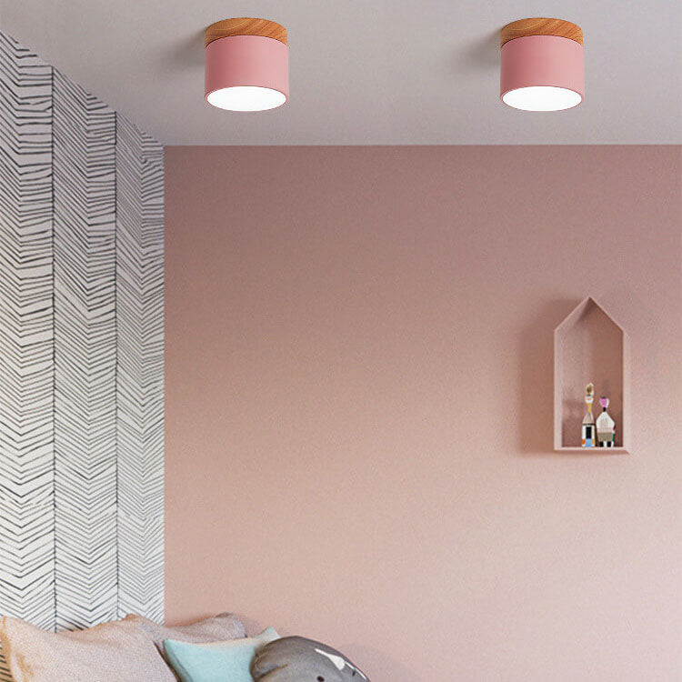 Tove Mini Wood Ring Flush Mount Light