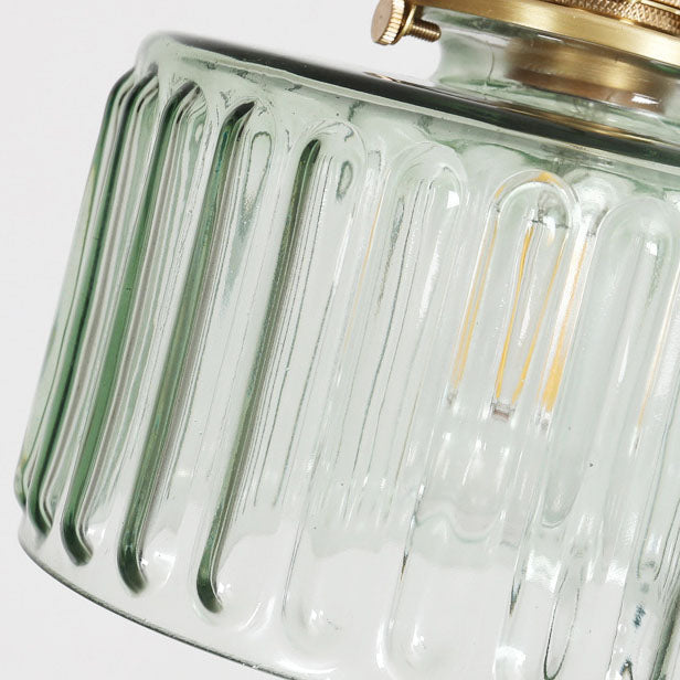 Brass and Glass Jar Pendant