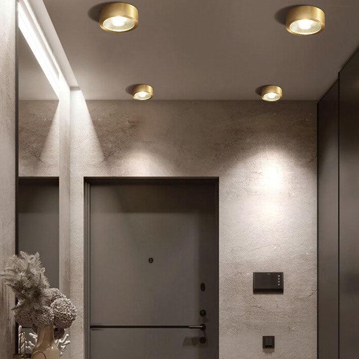 Ultra Thin Copper Flush Mount Light