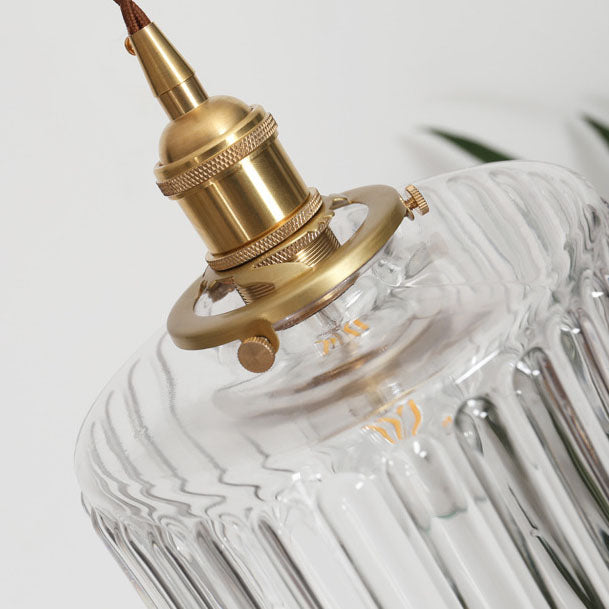Brass and Glass Jar Pendant