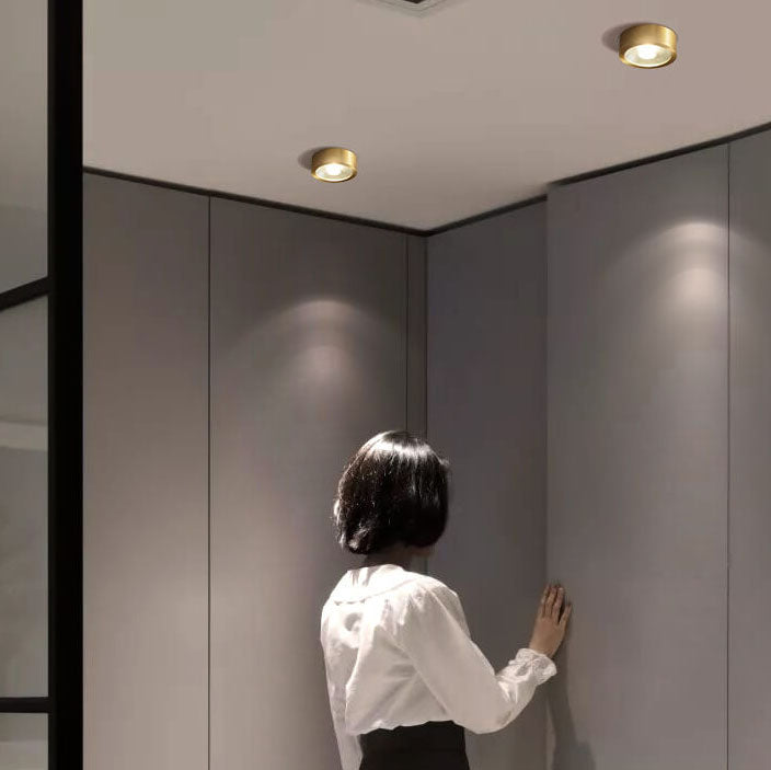 Ultra Thin Copper Flush Mount Light