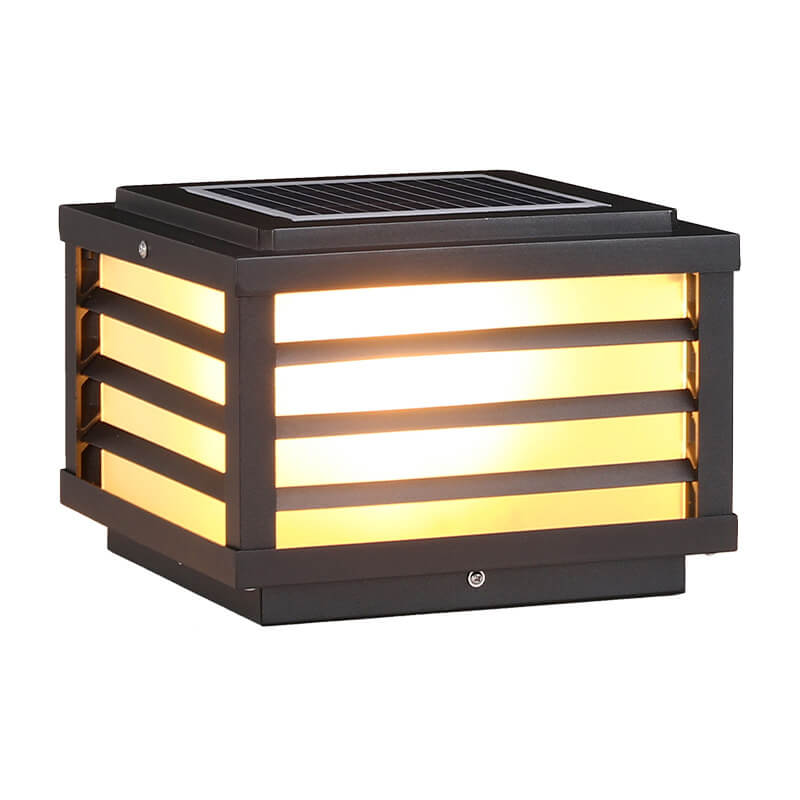 Square Solar Post Light