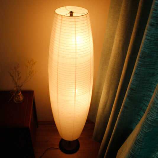 Japanese Rice Paper Floor Lamp 54 in | Nordic Column Standing Lantern Light