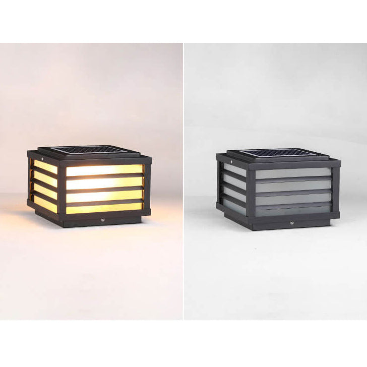 Square Solar Post Light