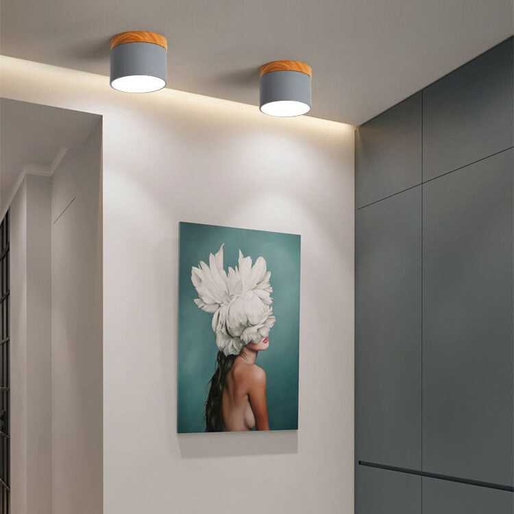 Tove Mini Wood Ring Flush Mount Light