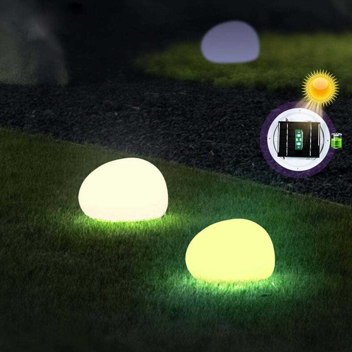 Solar Globe Lawn Light