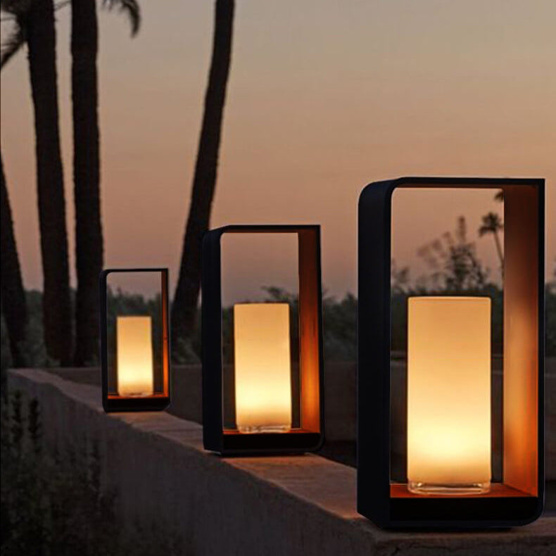 Solar Path Lights Stainless Steel Square | Waterproof Garden Light, Tri Color Remote