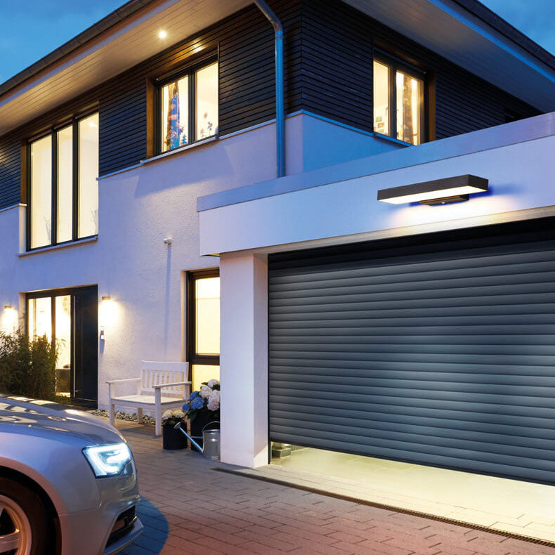 Rectangular Outdoor Sensor Wall Light