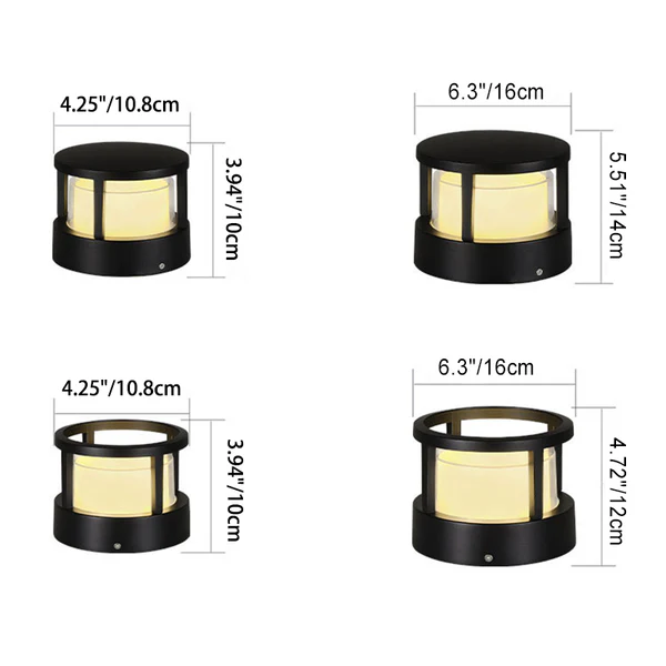 LED Landscape Path Light Cylinder Aluminum | Waterproof Outdoor Garden Light