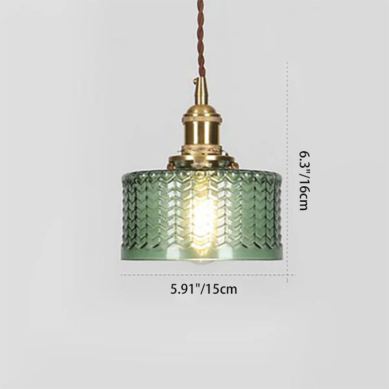 Brass and Glass Jar Pendant