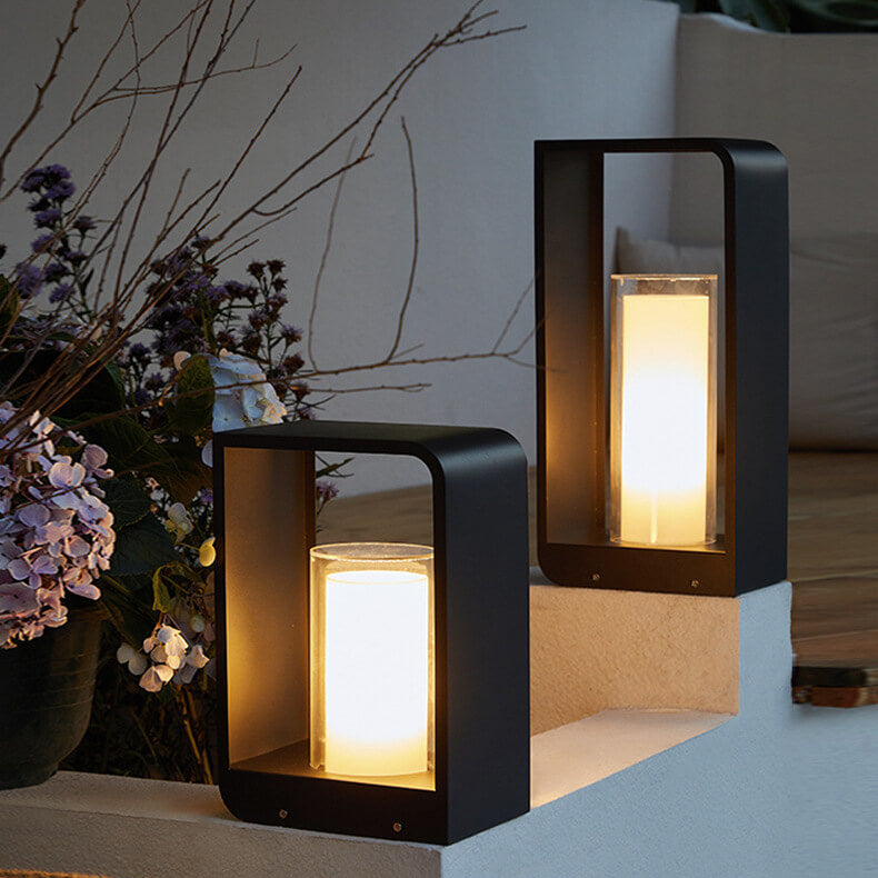 Solar Path Lights Stainless Steel Square | Waterproof Garden Light, Tri Color Remote