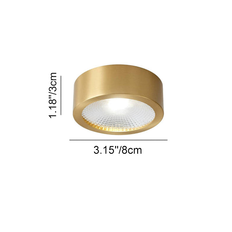 Ultra Thin Copper Flush Mount Light