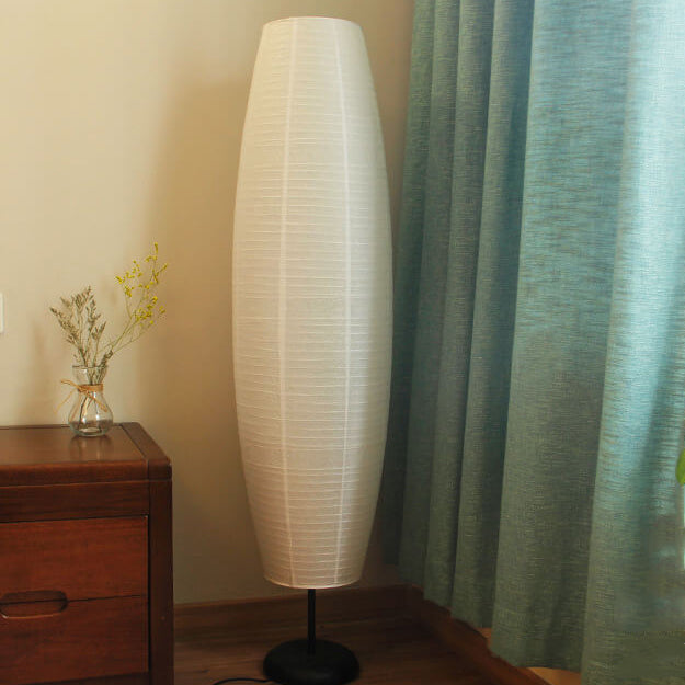Japanese Rice Paper Floor Lamp 54 in | Nordic Column Standing Lantern Light