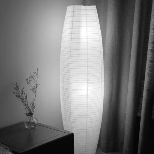 Japanese Rice Paper Floor Lamp 54 in | Nordic Column Standing Lantern Light
