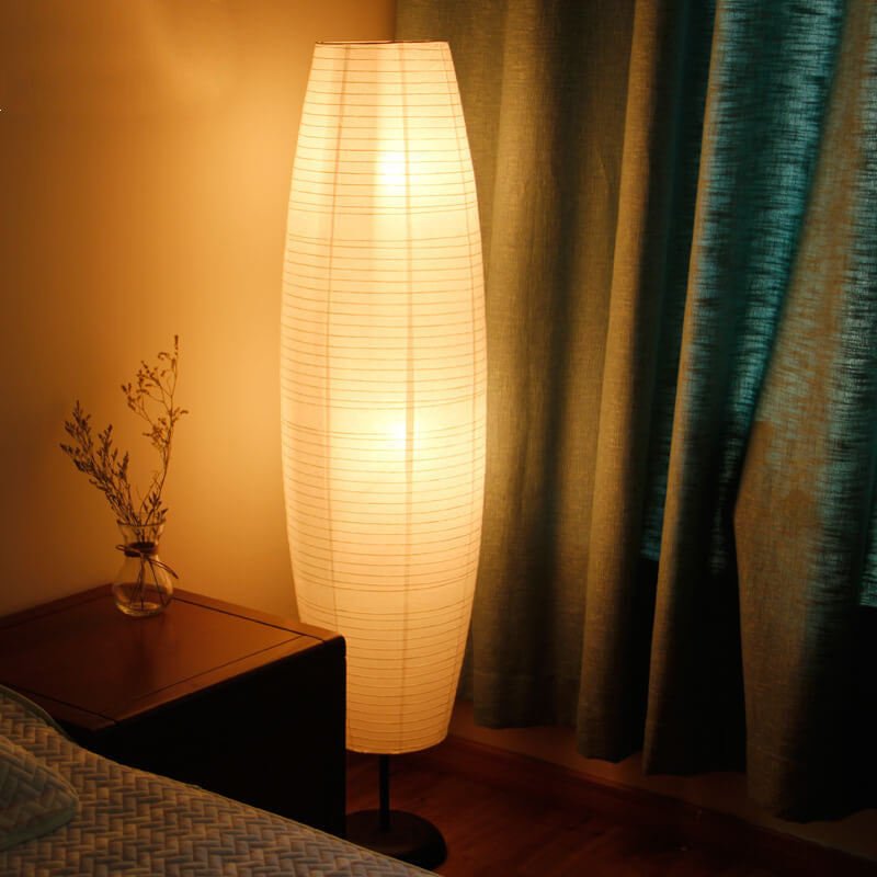 Japanese Rice Paper Floor Lamp 54 in | Nordic Column Standing Lantern Light