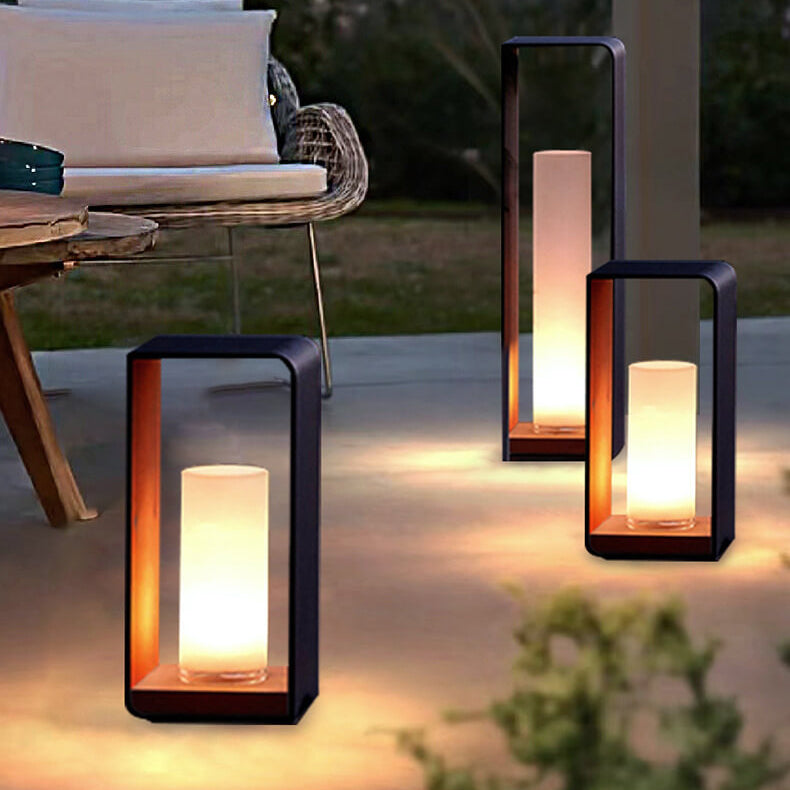 Solar Path Lights Stainless Steel Square | Waterproof Garden Light, Tri Color Remote