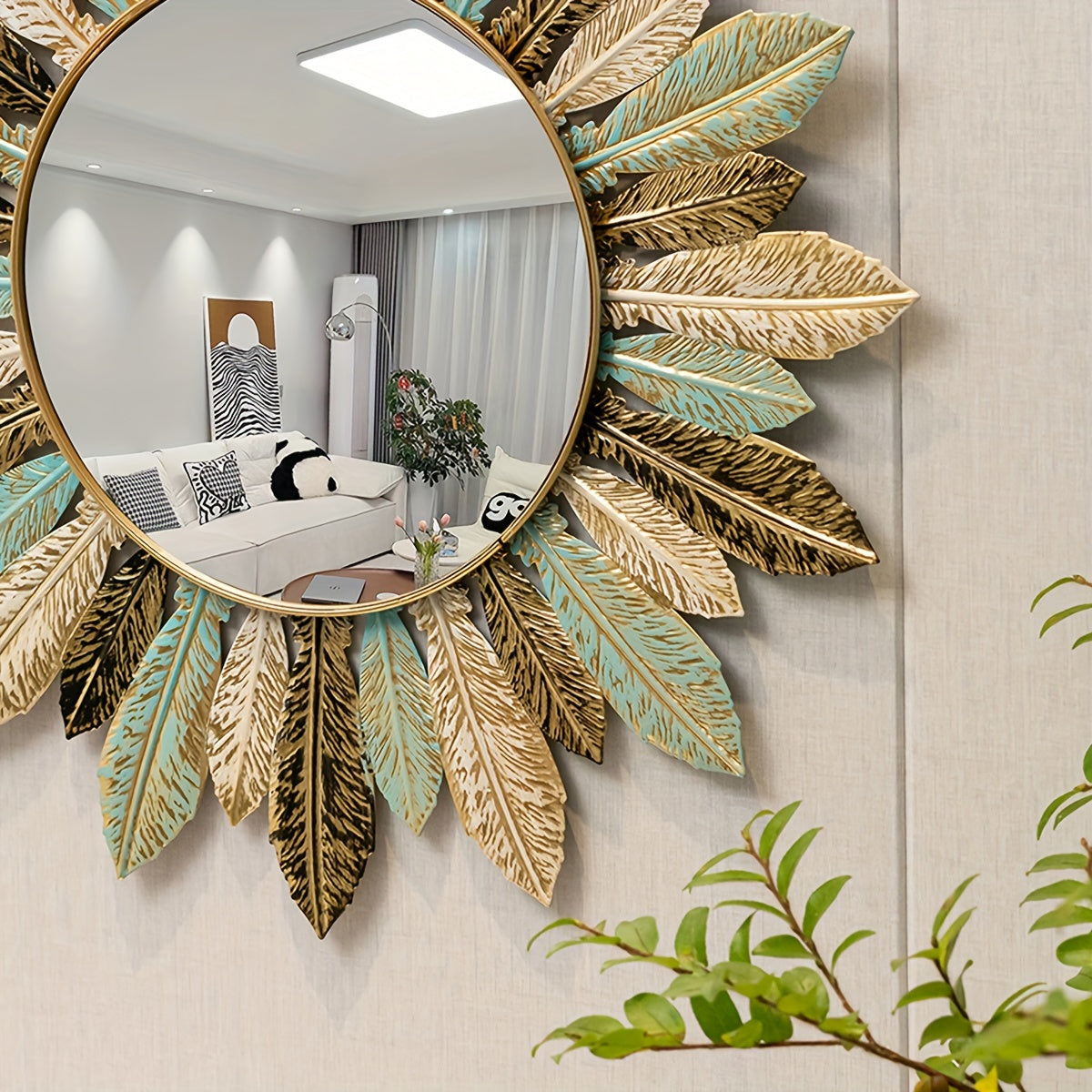 Sunburst Metal Wall Mirror