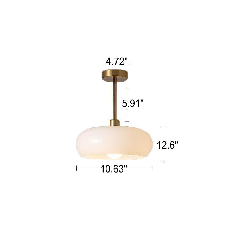 Rue Retro Glass Dome Ceiling Light
