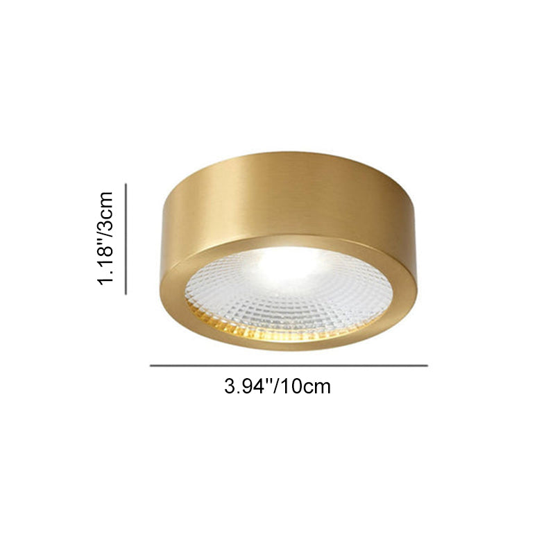 Ultra Thin Copper Flush Mount Light