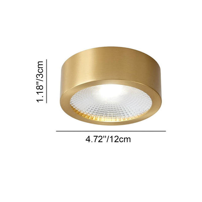 Ultra Thin Copper Flush Mount Light