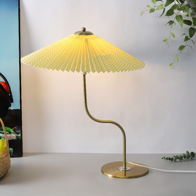 Pleated Umbrella Table Lamp