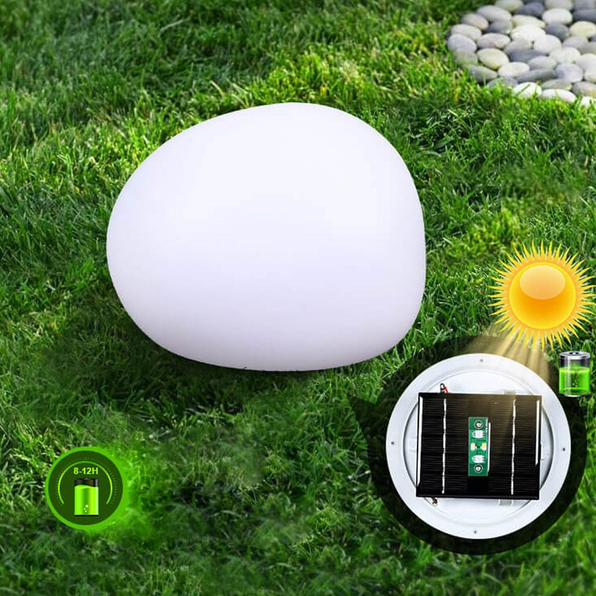 Solar Globe Lawn Light