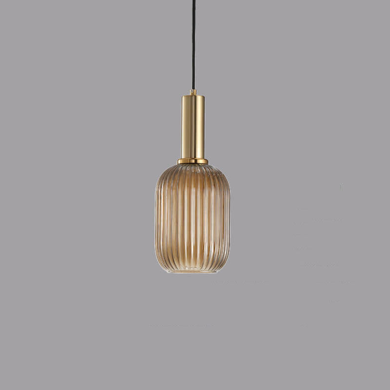 Striped Glass Lantern Pendant